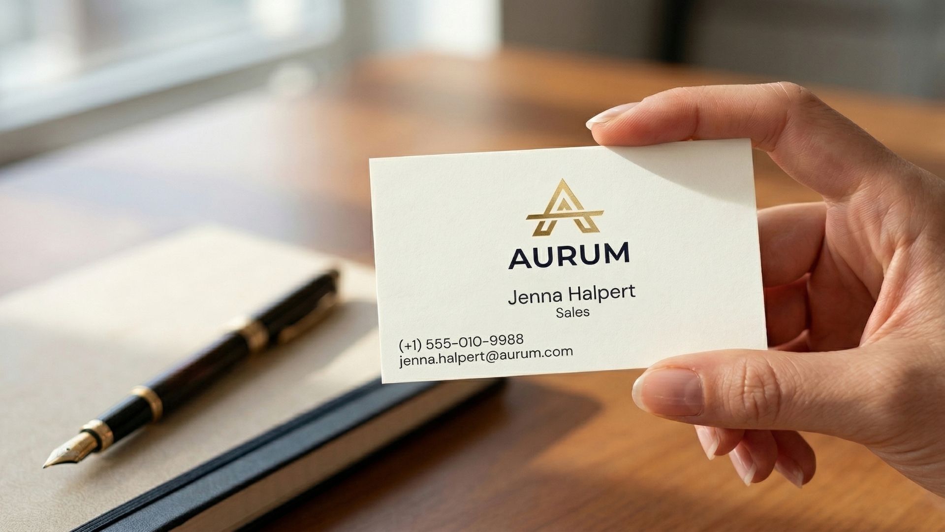 Aurum business card mockup